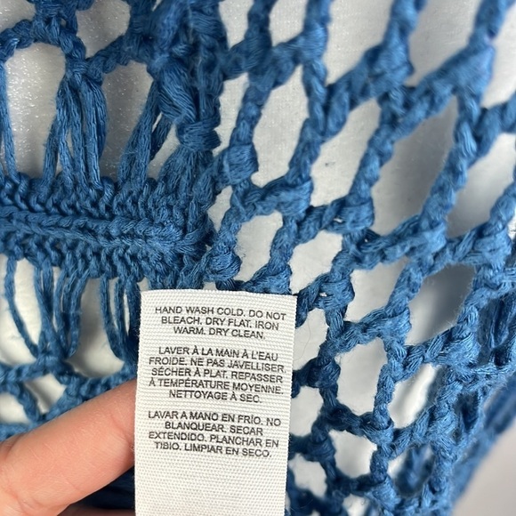 Garage Crochet Open Front Tassel Fringe Kimono Cardigan Cover-Up Womens SizeXS/S - Picture 9 of 11